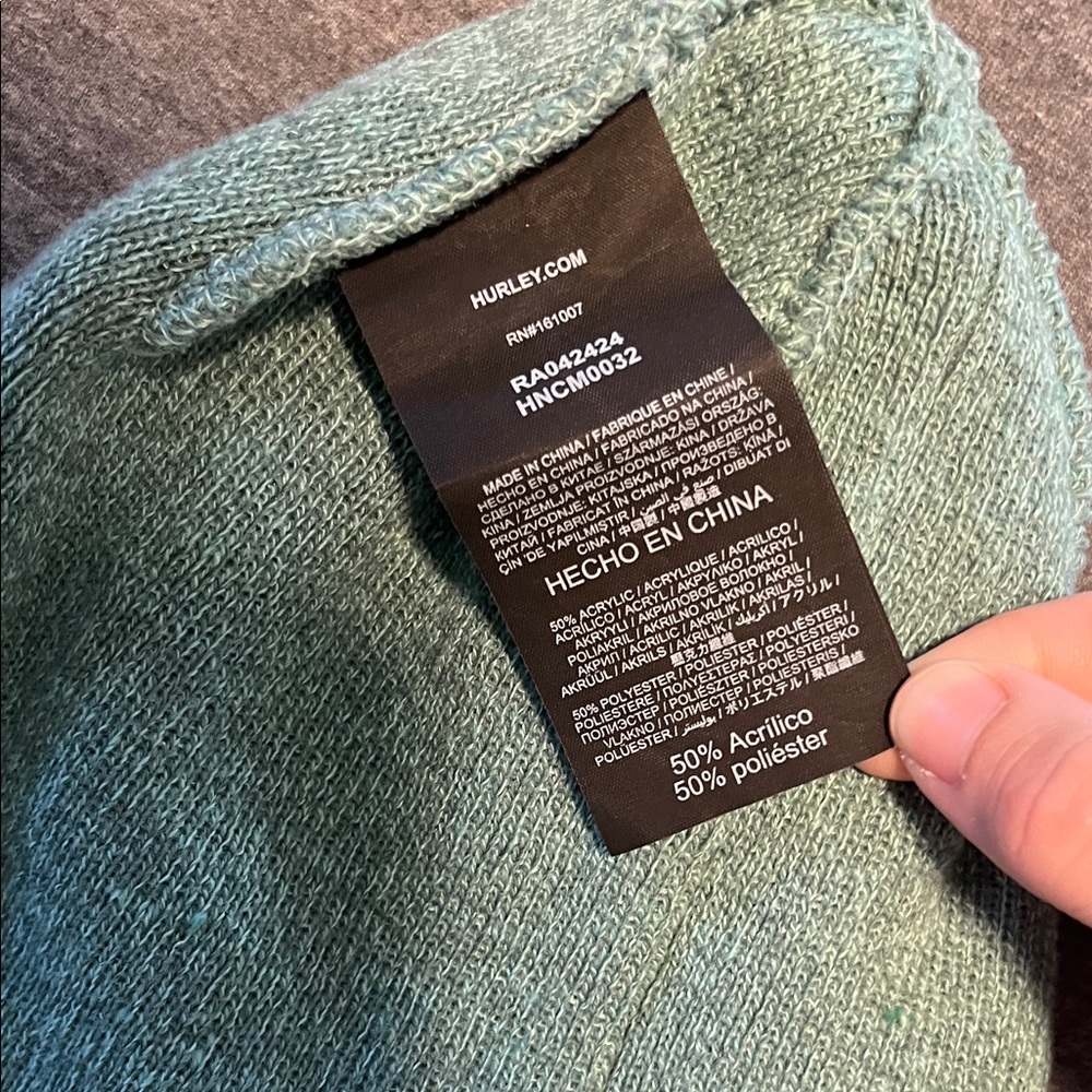 Hurley Mint Green Knit Beanie - Picture 5 of 5